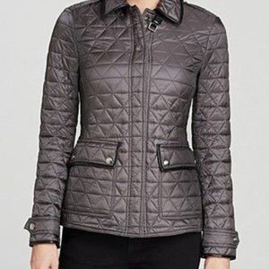 Burberry Brit Lunesbury LeatherTrim Quilted Jacket